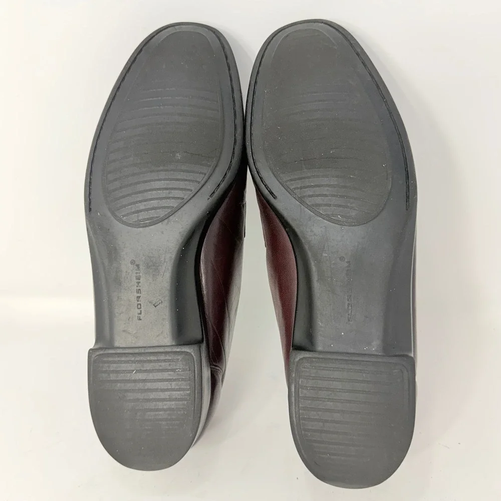 Florsheim Comfortech Mens Burgundy Leather Moc Toe Loafers 13 B 17088-05